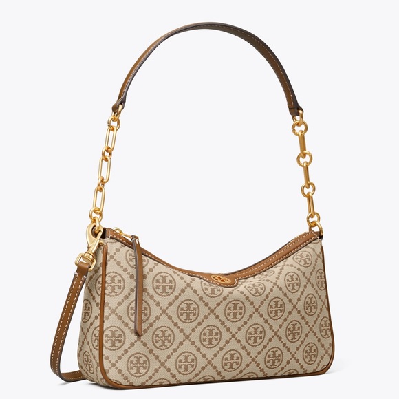 TORY BURCH HAZELNUT T MONOGRAM STUDIO BAG - Picture 5 of 6